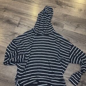 Striped Black and White Hoodie